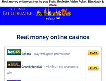 Tablet Screenshot of casinobillionaire.net